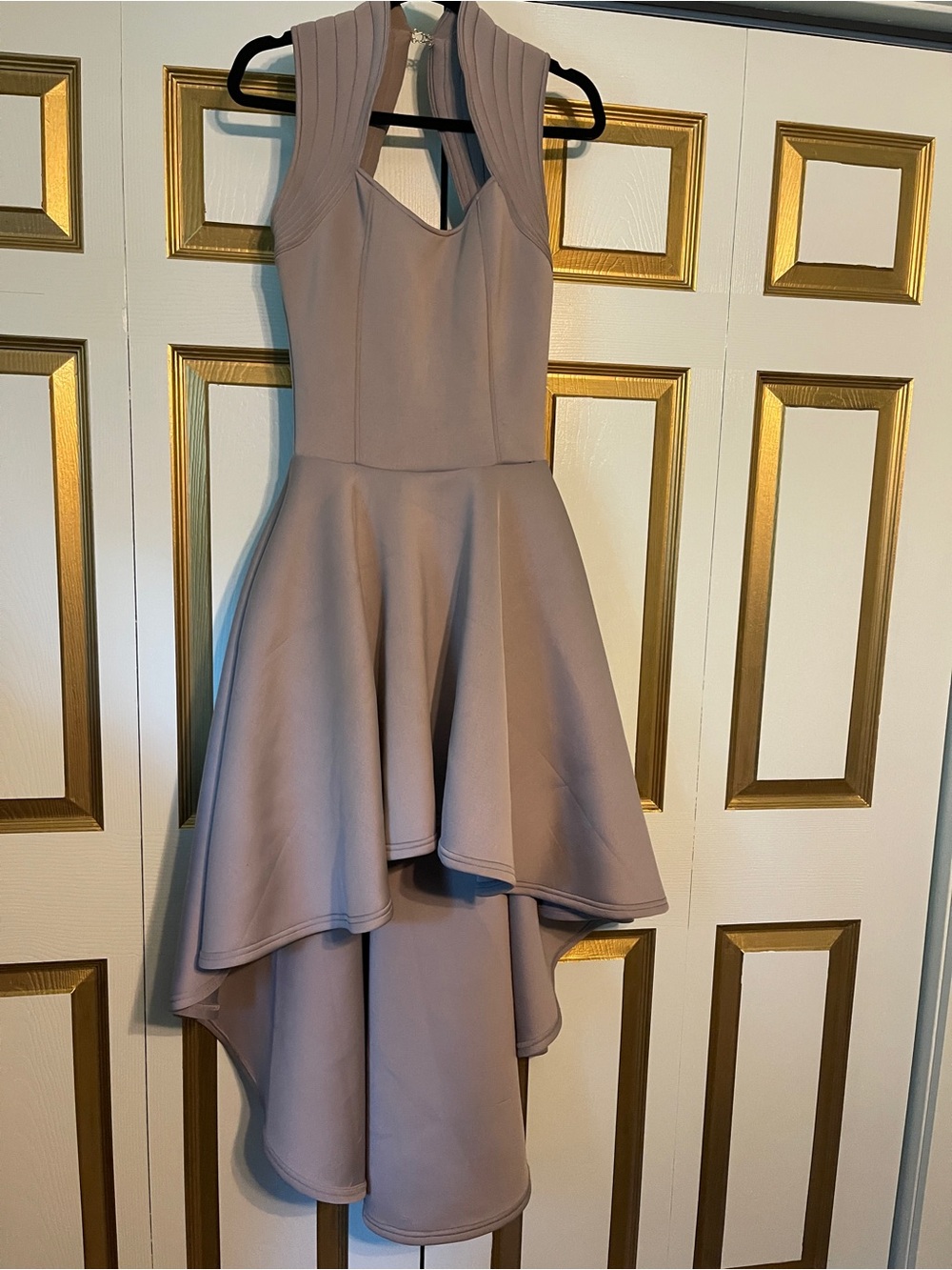 Elhoffer Design Galactic Commander High-Low Dress with Pockets lilac lining